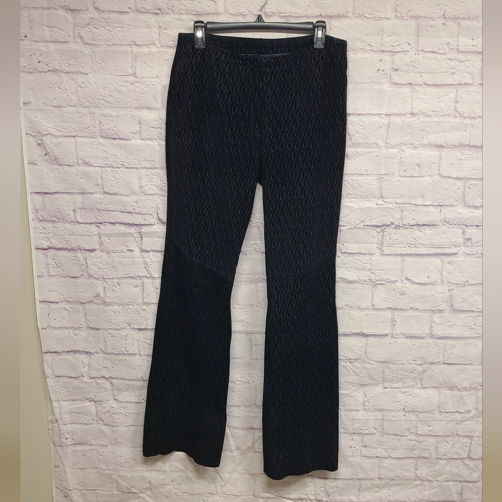 Venus Williams‎ Black Leather Boot Cut Flare Pants